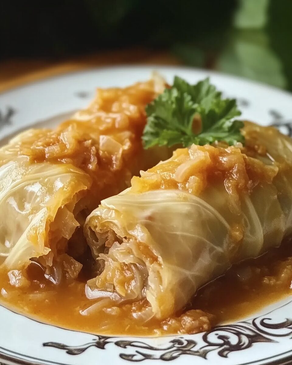 Russian Cabbage Rolls with Gravy