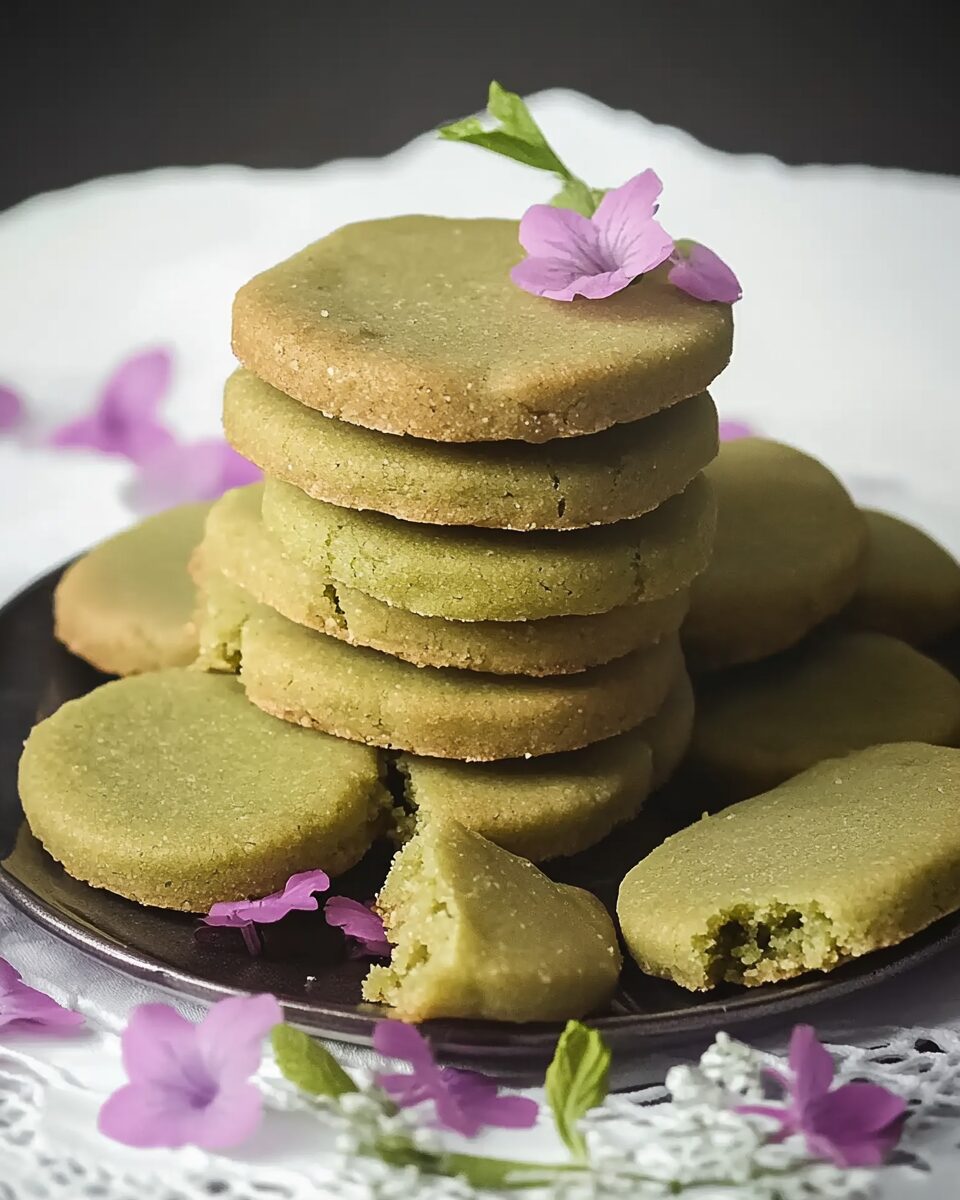 Green Tea Shortbread Cookies