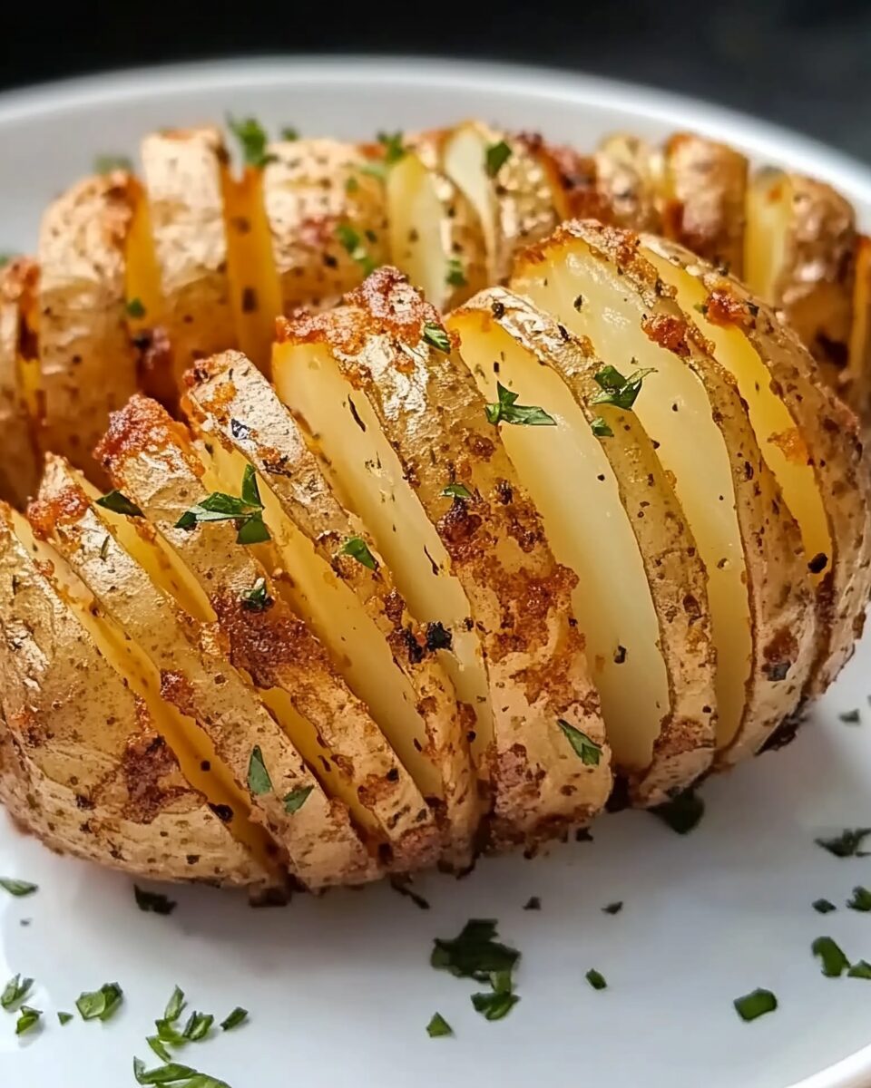 Hasselback Air Fryer Potatoes
