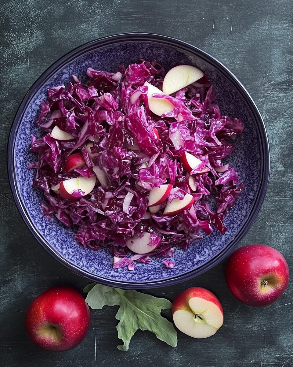 Red Cabbage Salad with Apples
