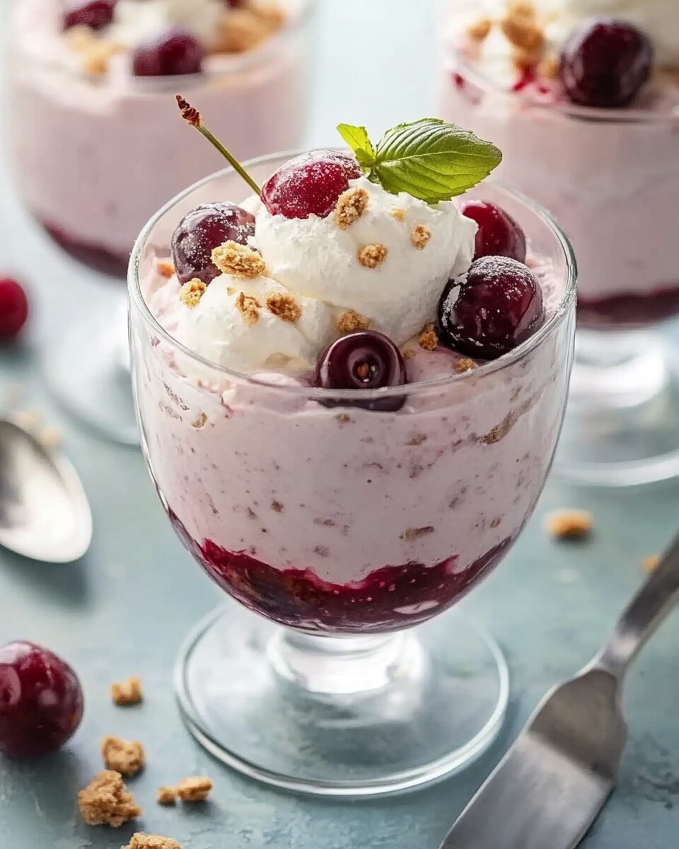 Creamy Bing Cherry-Amaretti Fool