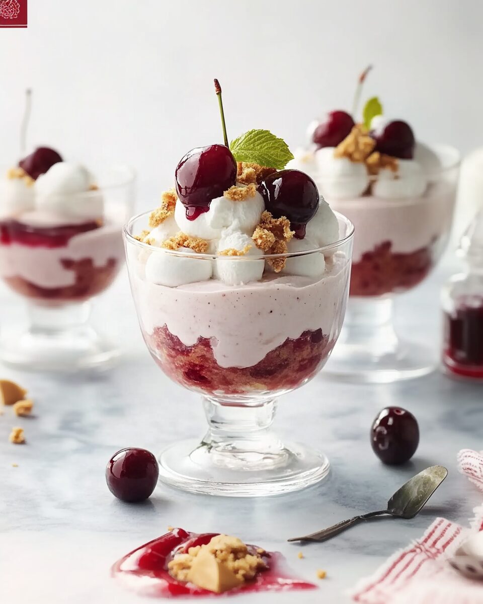 Bing Cherry-Amaretti Fool