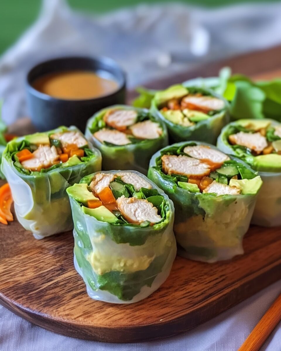 Avocado Chicken Spring Rolls