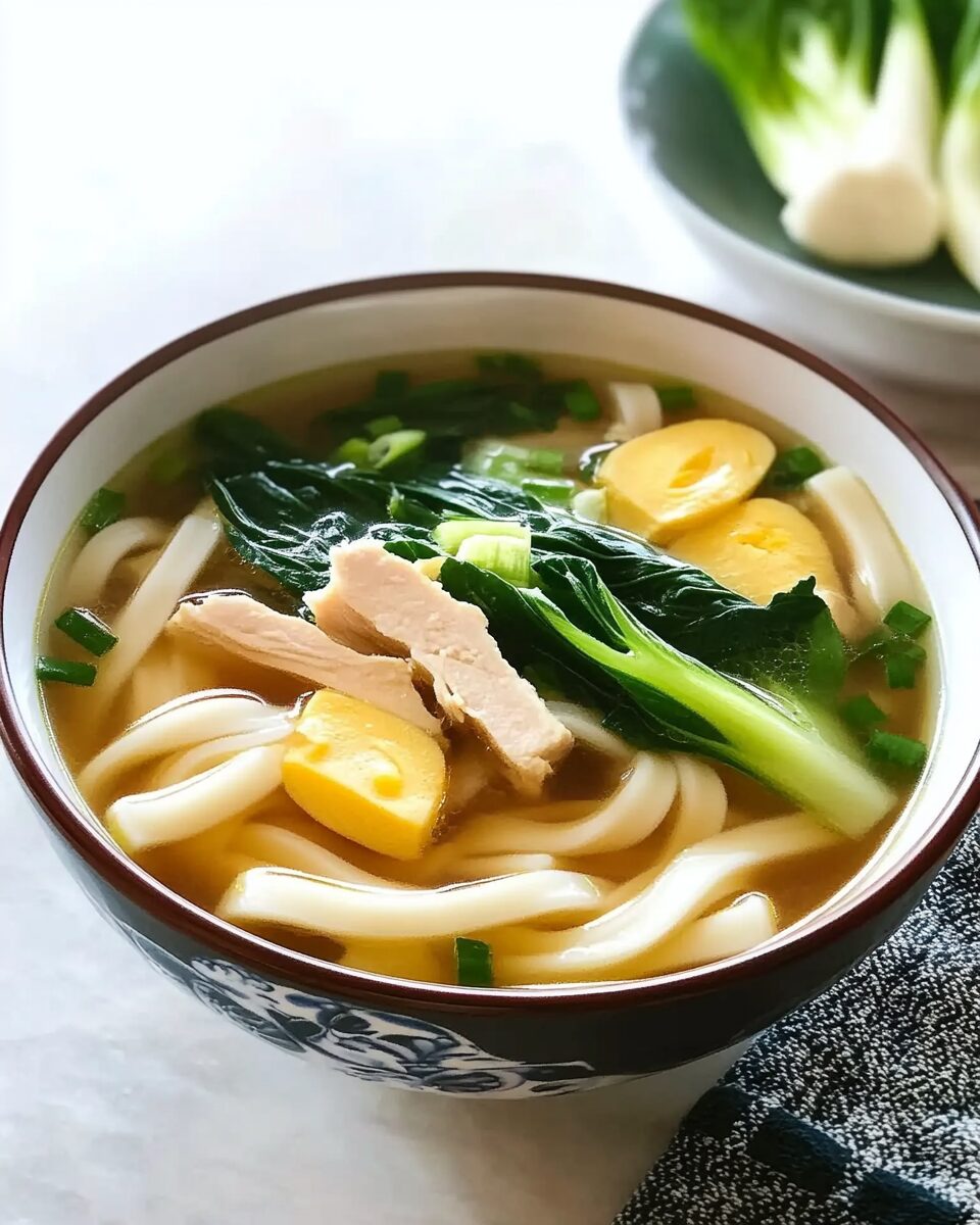 Chicken Udon Soup with Bok Choy