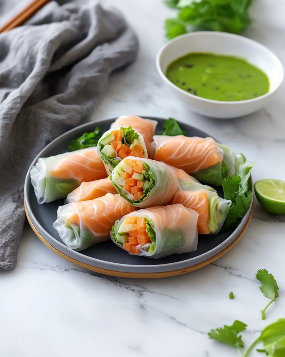 Salmon Spring Rolls