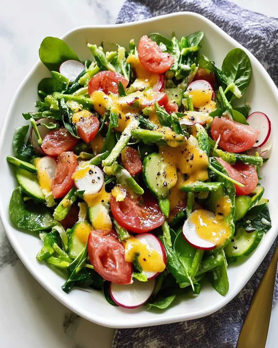 Spring Salad with Deviled Egg Vinaigrette 3 Spring Salad with Deviled Egg Vinaigrette