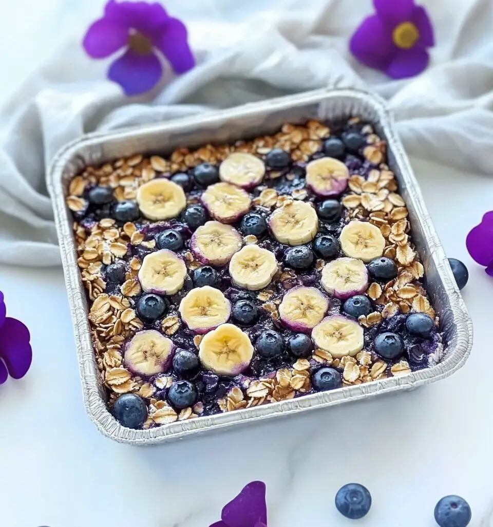 Blueberry Banana Baked Oatmeal