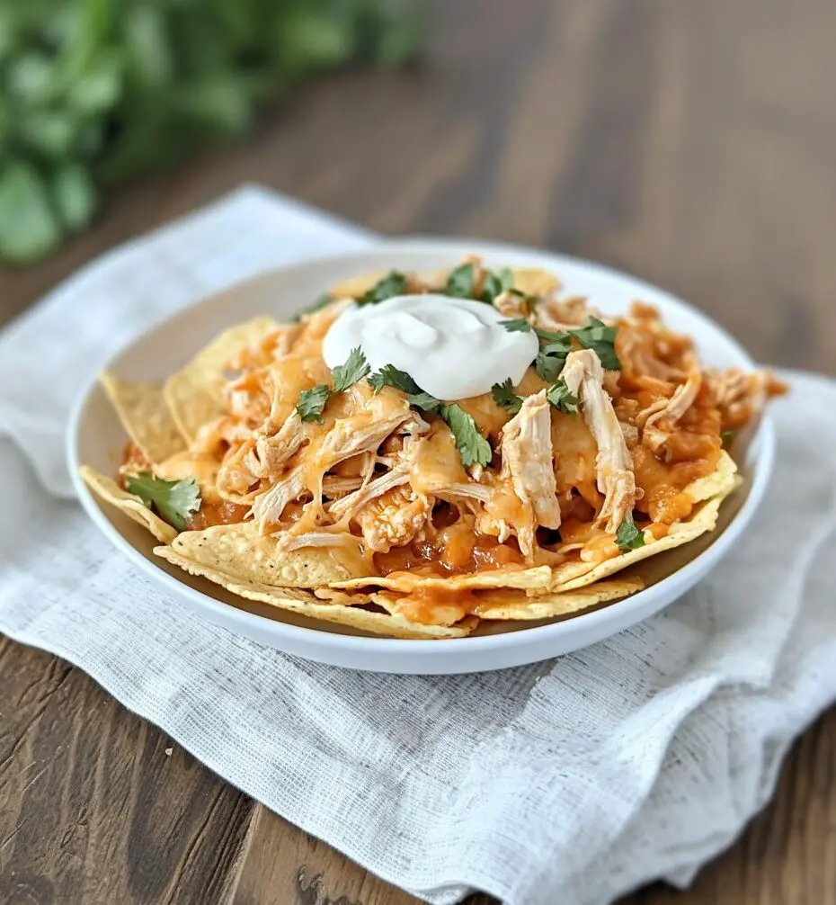 Crockpot Chicken Nachos