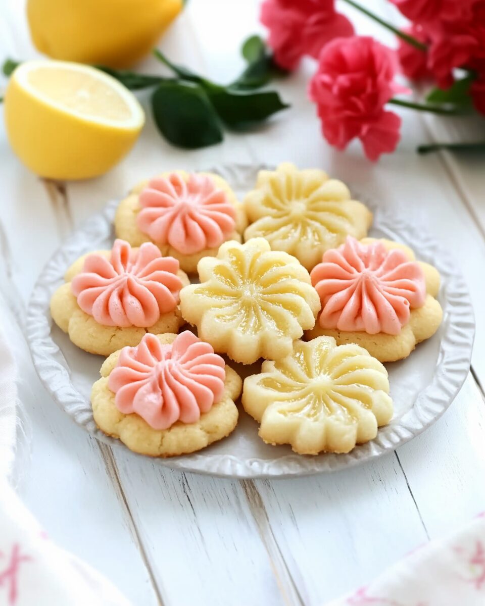 Lemon Cream Cheese Spritz Cookies