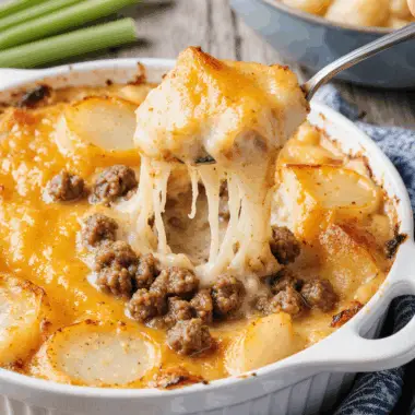 Hobo Casserole with Ground Beef & Potatoes