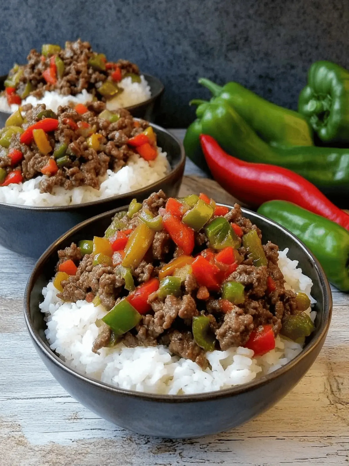 Savory Beef and Pepper Rice Bowls for Quick, Flavorful Dinners