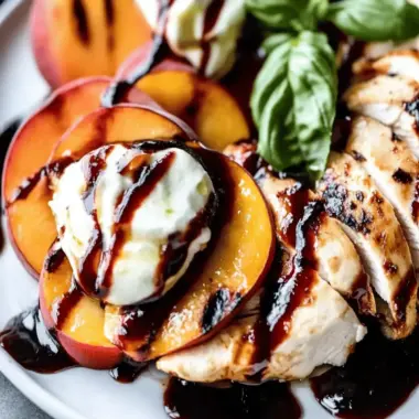 Peach Caprese Grilled Chicken