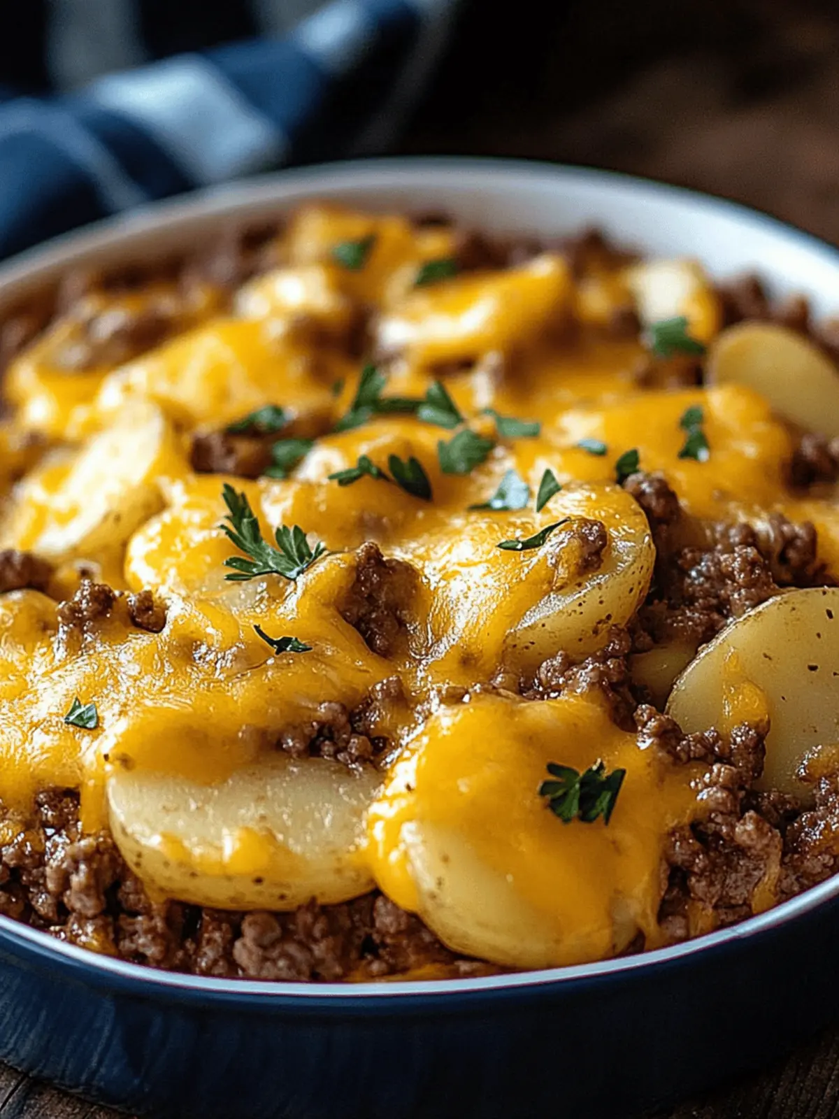 Cheesy Ground Beef and Potatoes