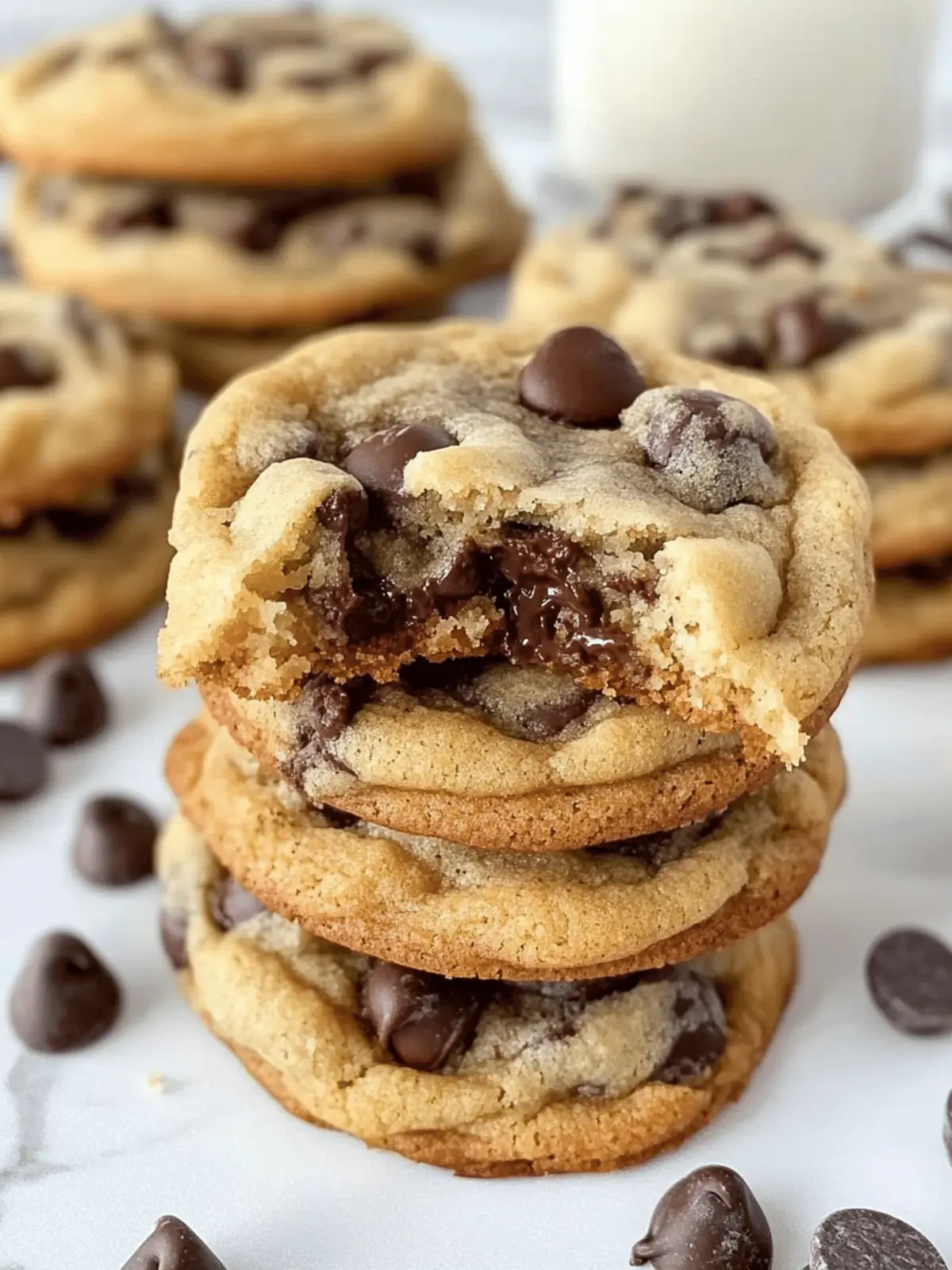 Homemade Crumbl Chocolate Chip Cookies Loaded with Gooey Bliss