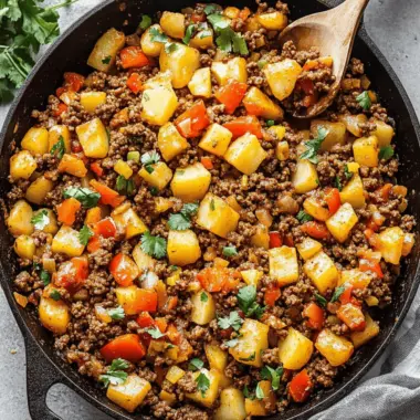 Mexican Ground Beef and Potato Skillet