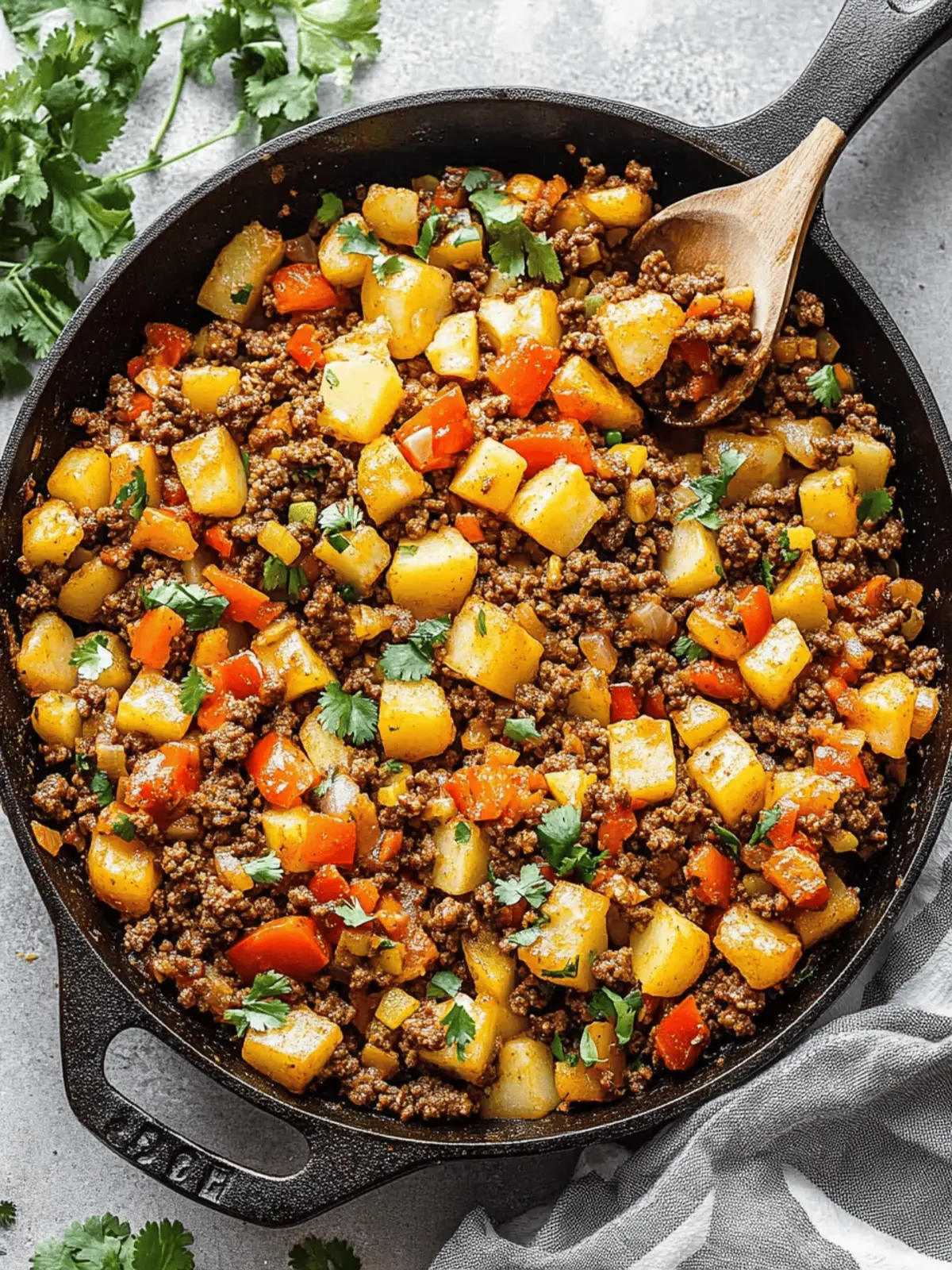 Mexican Ground Beef and Potato Skillet
