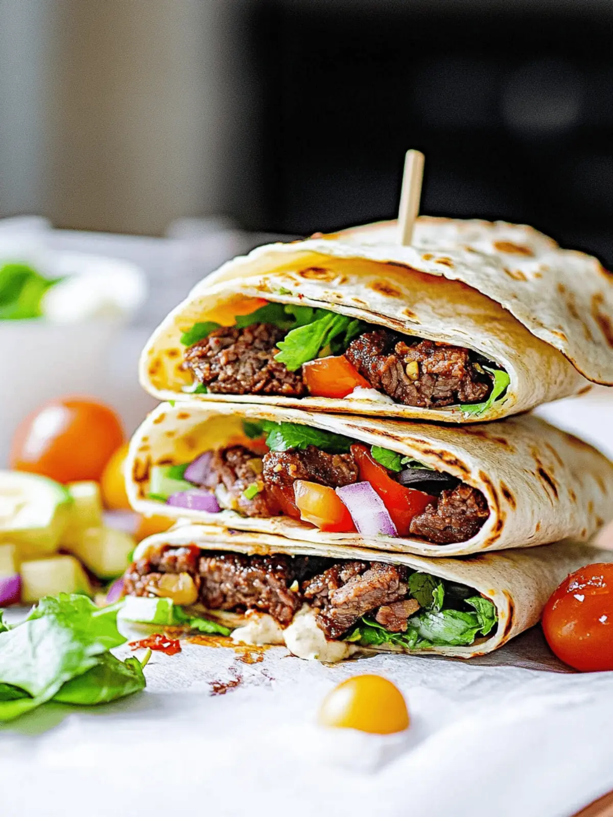 Beef Tortilla Folded Wrap