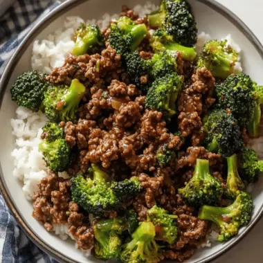 Ground Beef and Broccoli
