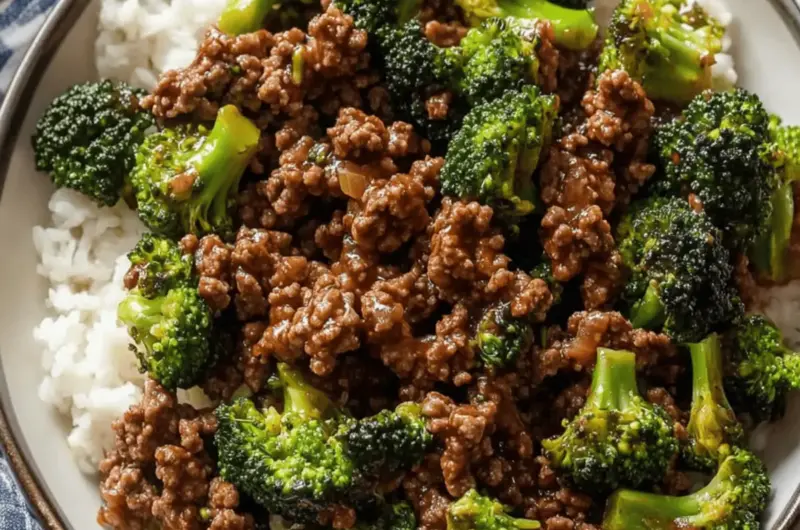 Ground Beef and Broccoli