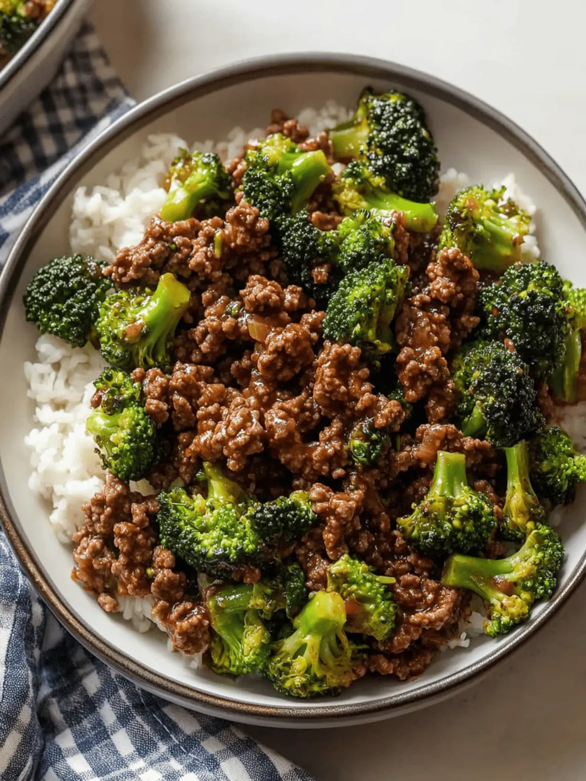 Ground Beef and Broccoli