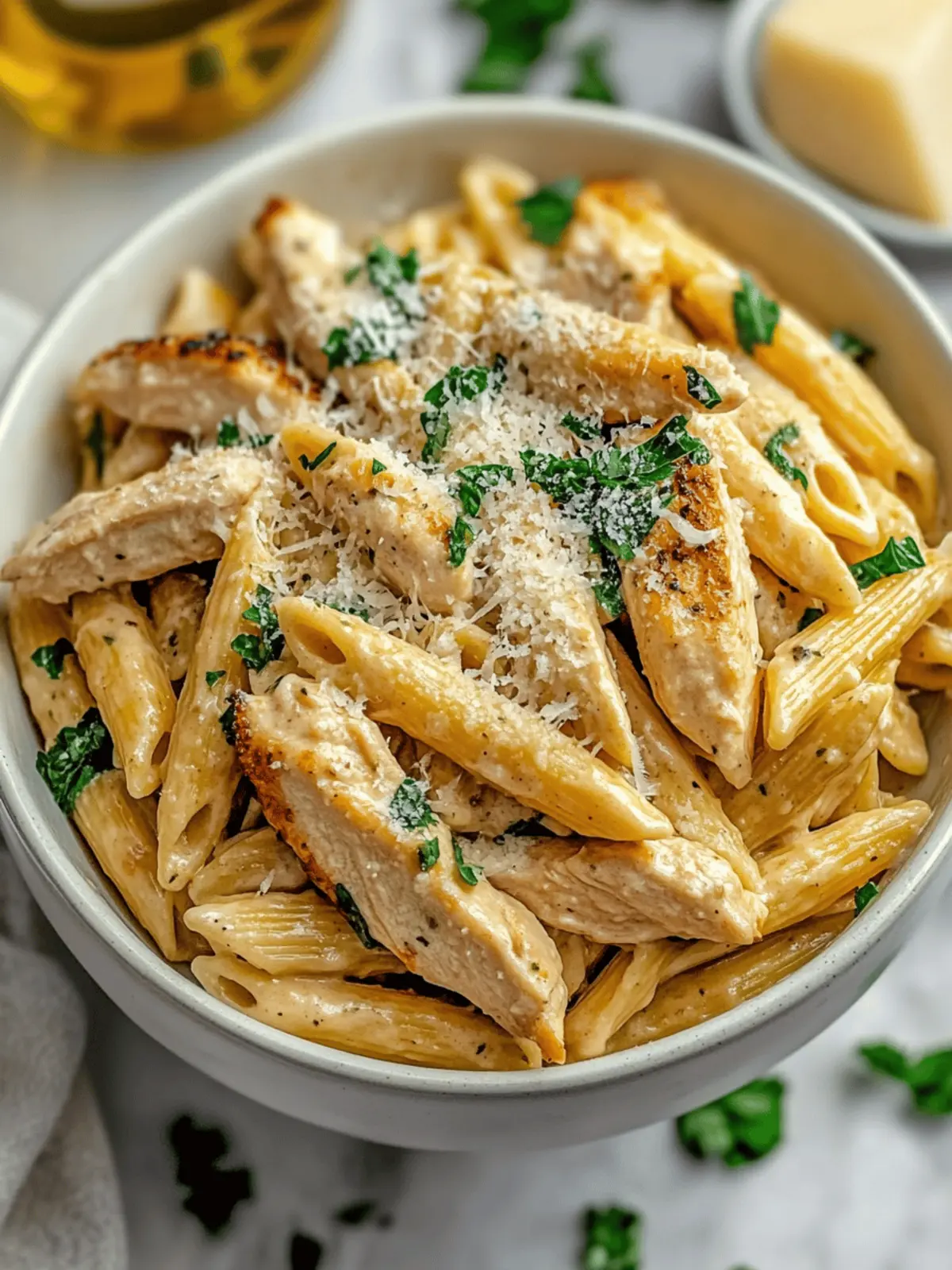 Garlic Parmesan Chicken Pasta