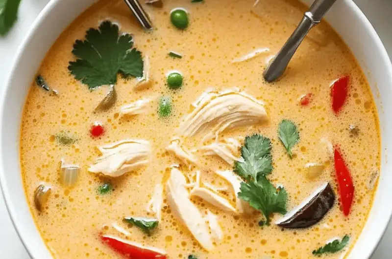 Crockpot Thai Coconut Chicken Soup
