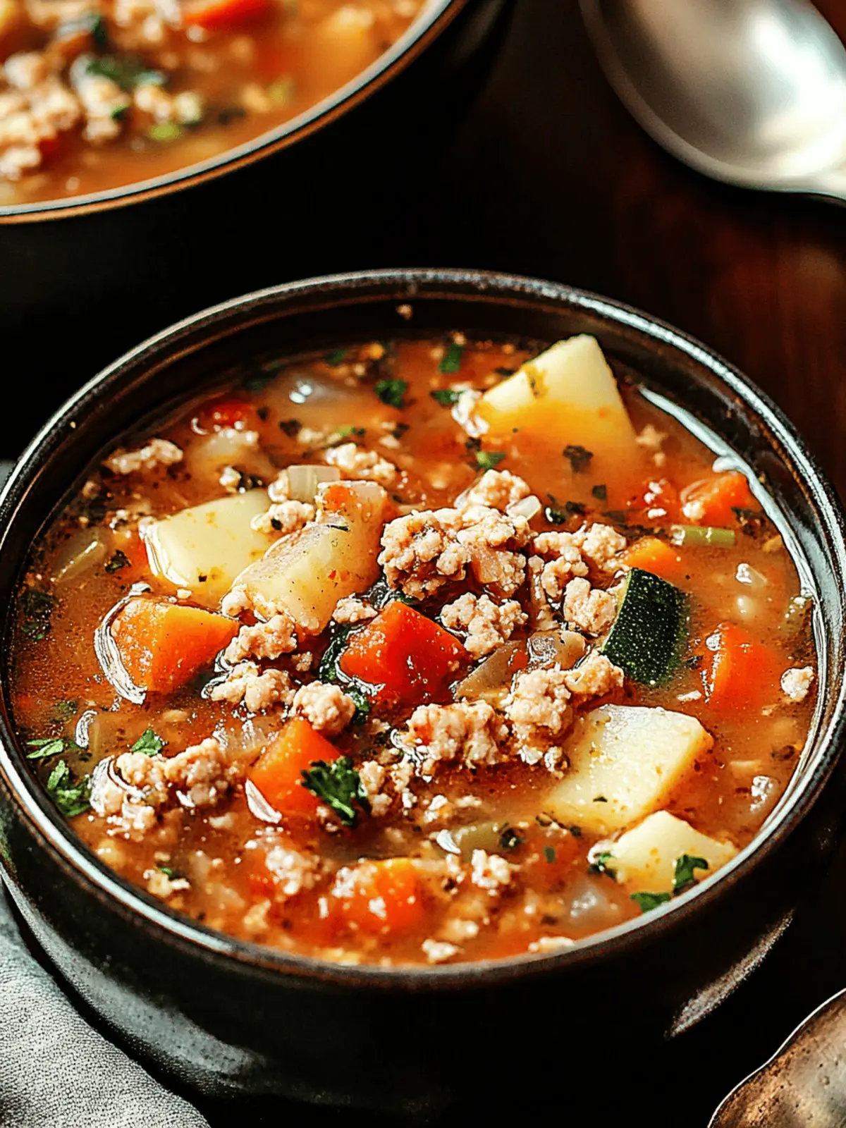 Italian Ground Turkey Vegetable Soup