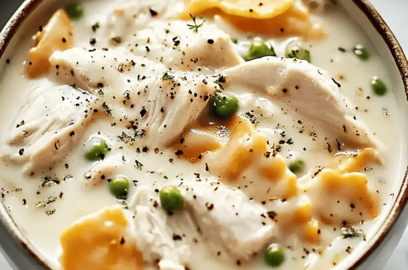 White Chicken Lasagna Soup