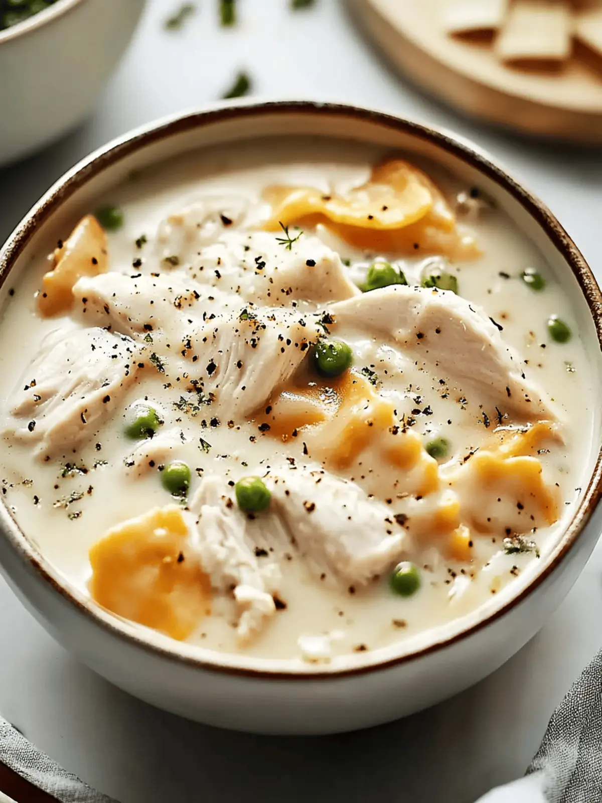 White Chicken Lasagna Soup