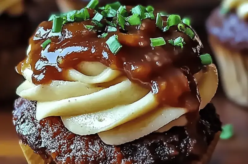 Bacon Wrapped Meatloaf Cupcakes