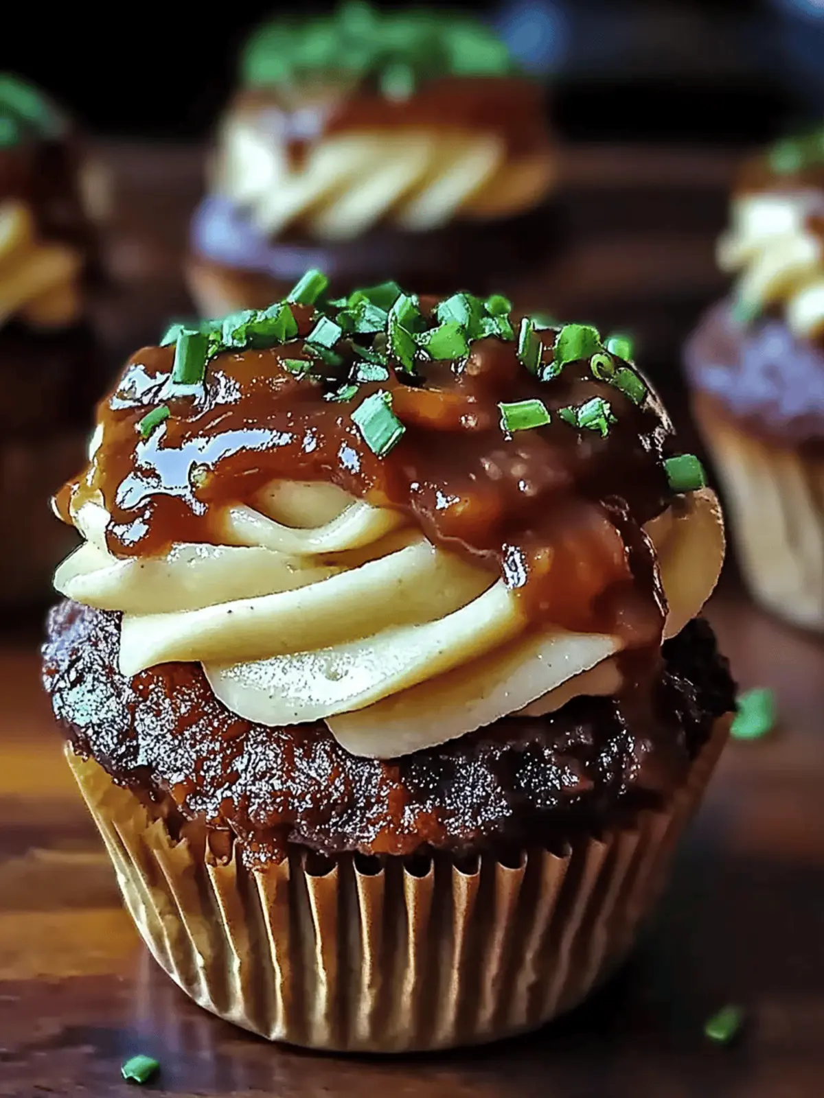 Bacon Wrapped Meatloaf Cupcakes