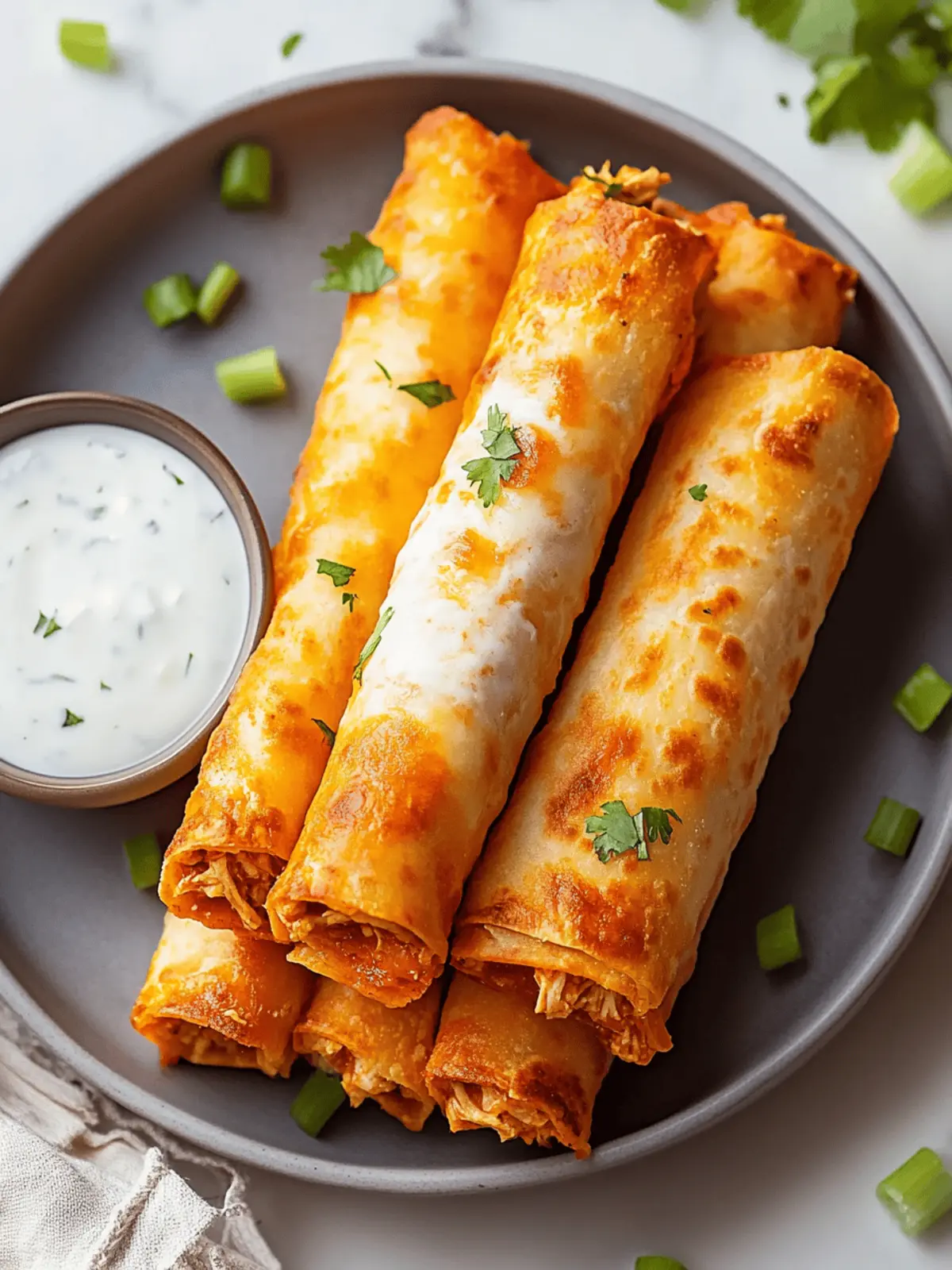 Buffalo Chicken Taquitos
