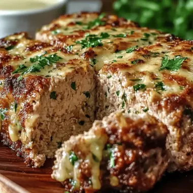 Garlic Parmesan Chicken Meatloaf