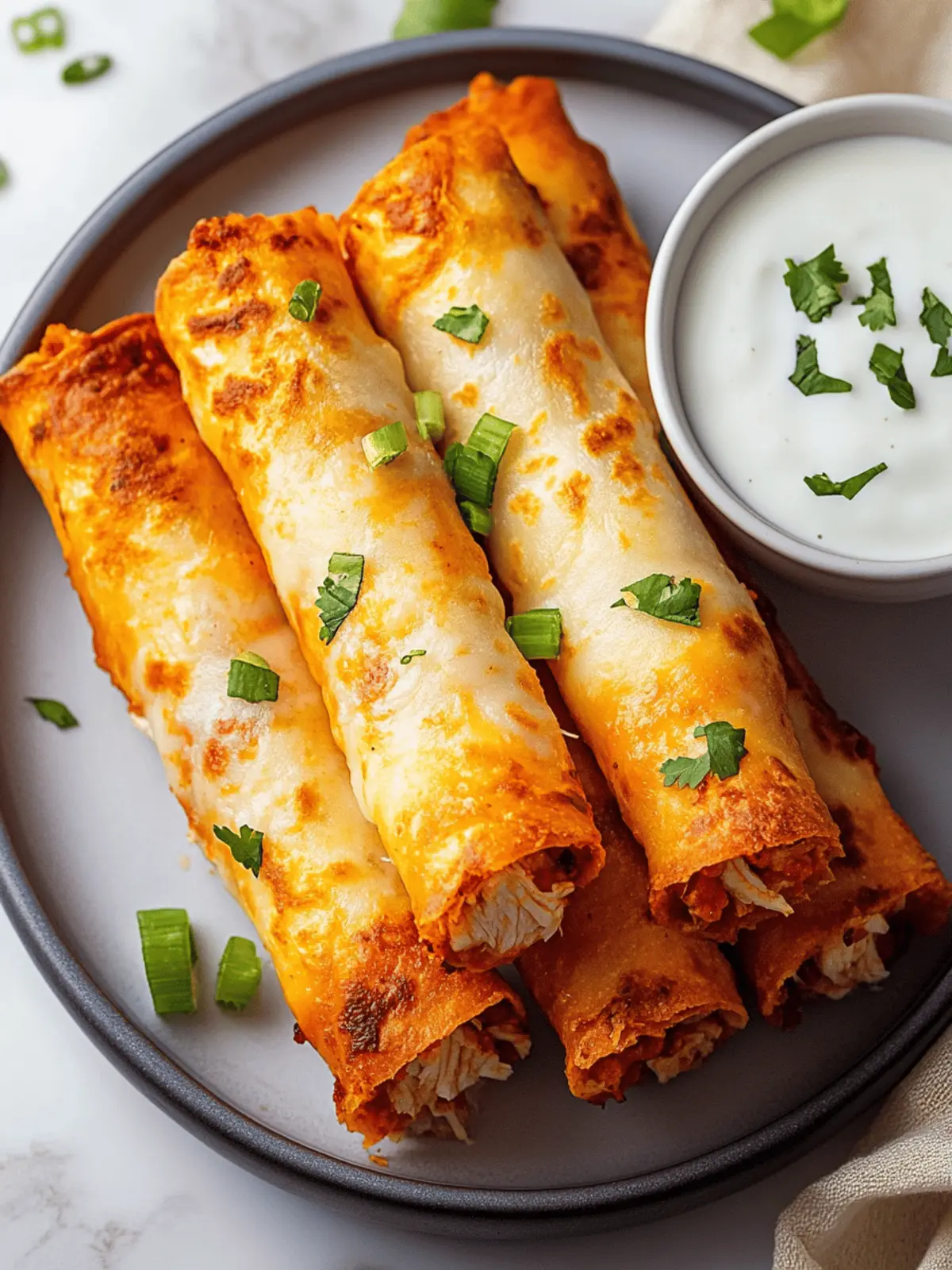 Buffalo Chicken Taquitos