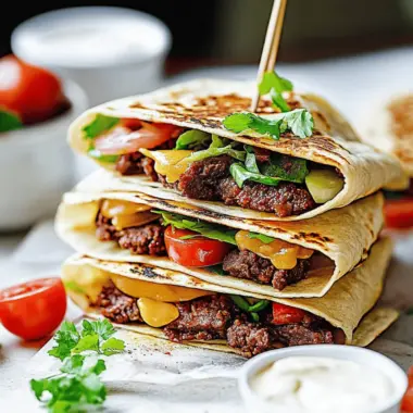 Beef Tortilla Folded Wrap
