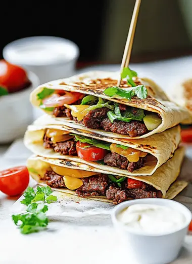 Beef Tortilla Folded Wrap