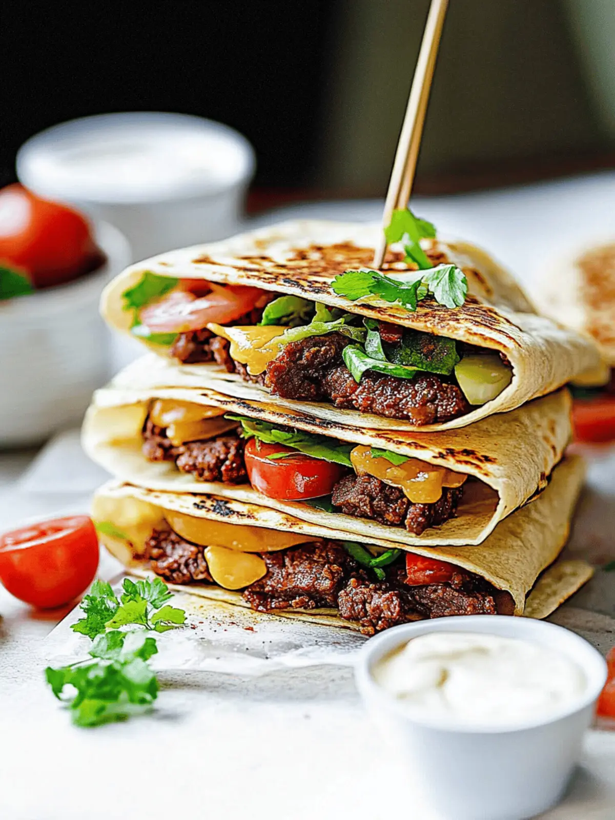 Beef Tortilla Folded Wrap