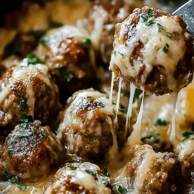 French Onion Meatballs