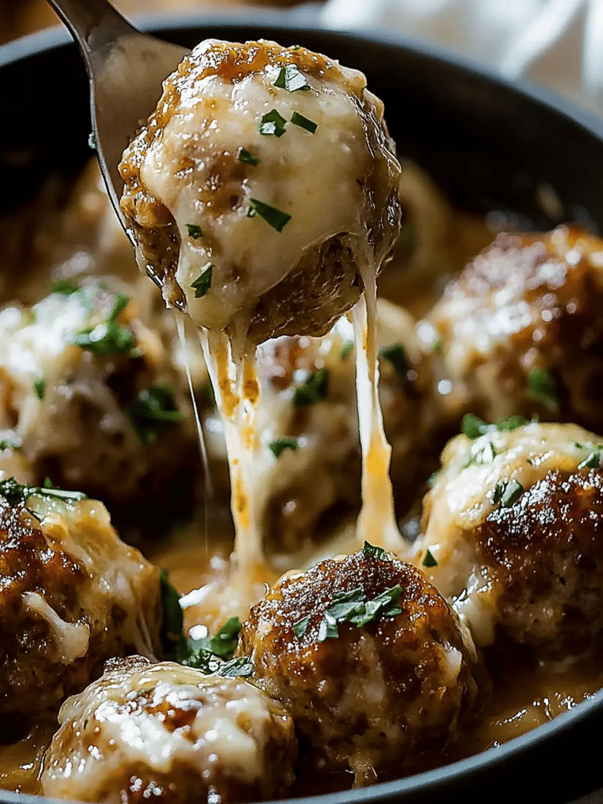 Savor the Magic of French Onion Meatballs Tonight