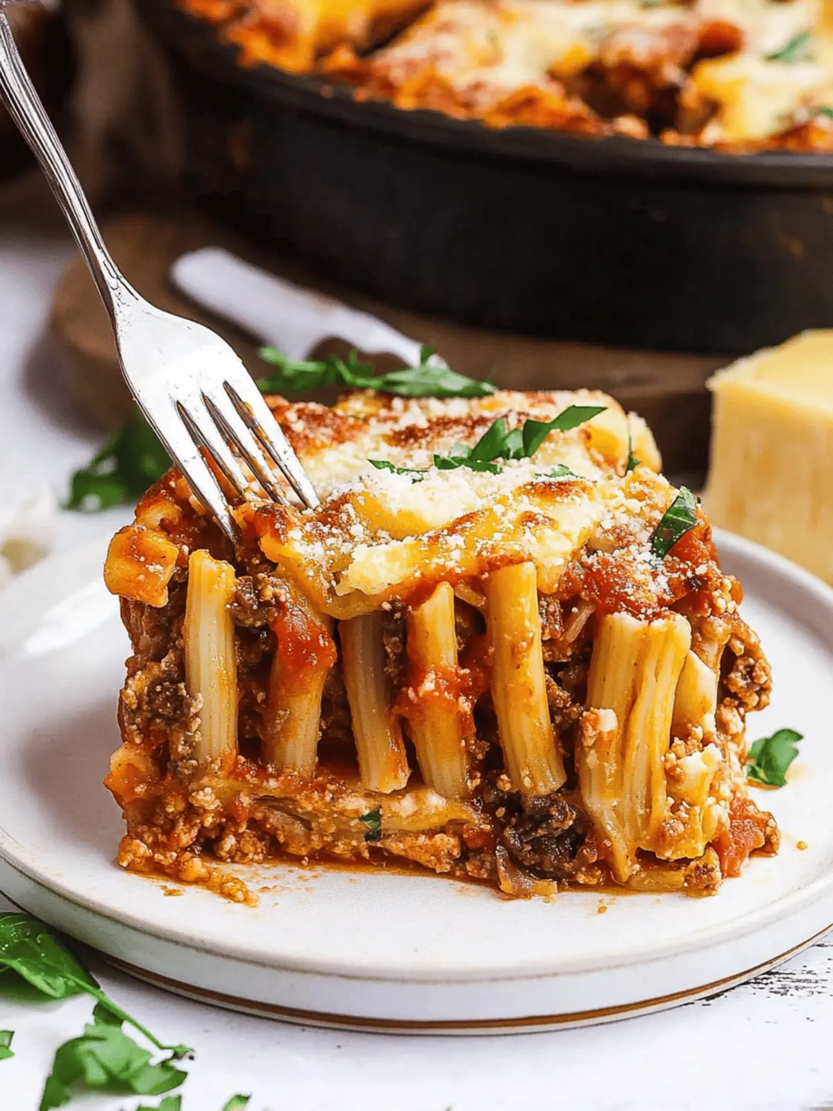 Stuffed Rigatoni Pasta Pie