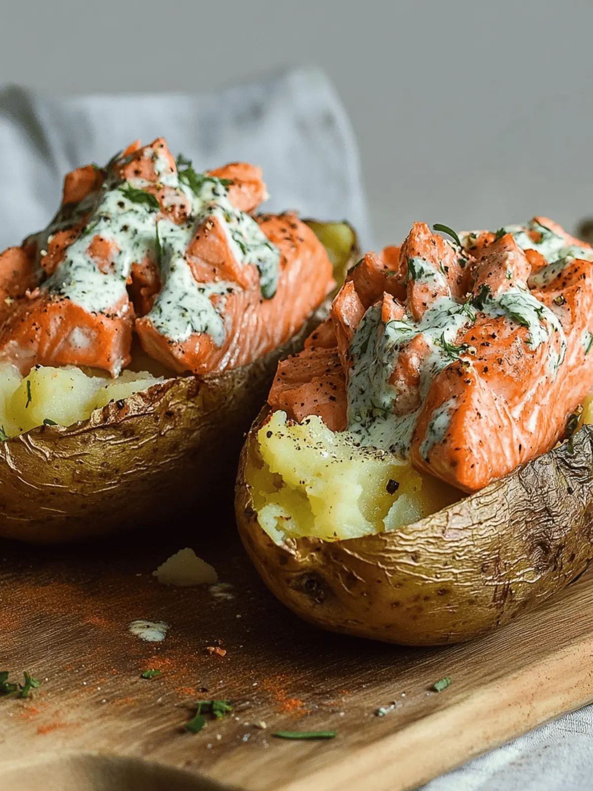 Sockeye Salmon Baked Potato