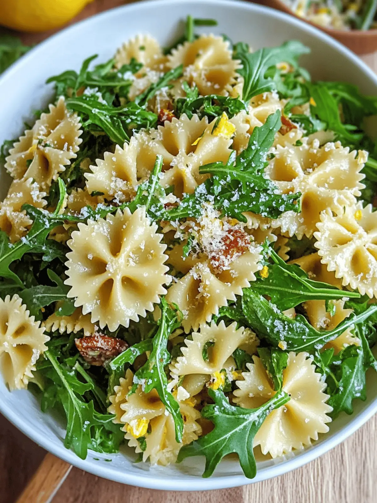 Zesty Lemon Arugula Pasta Salad for a Refreshing Dinner