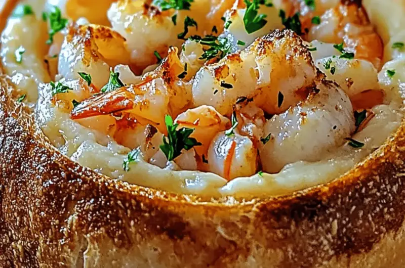 Stuffed Seafood Bread Bowl