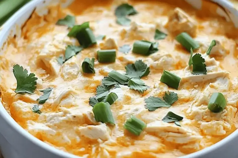 Crockpot Creamy Buffalo Chicken Dip