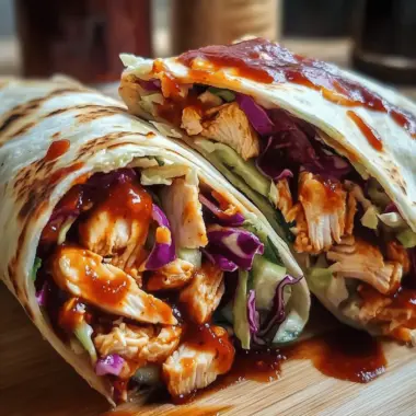 BBQ Chicken Coleslaw Wraps