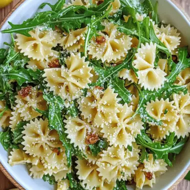 Lemon Arugula Pasta Salad