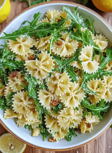 Lemon Arugula Pasta Salad