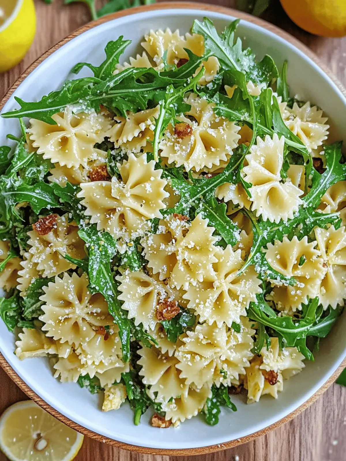 Lemon Arugula Pasta Salad