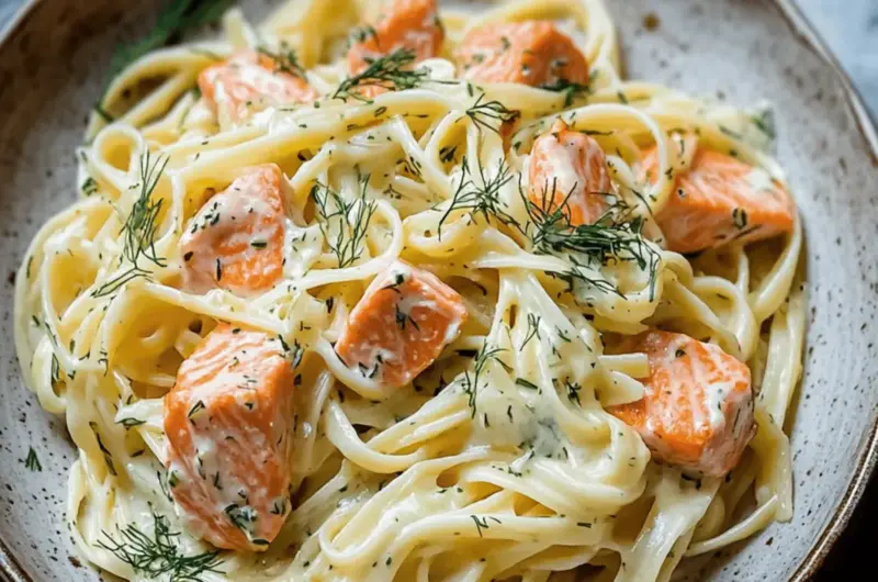 Lemon Dill Salmon Pasta