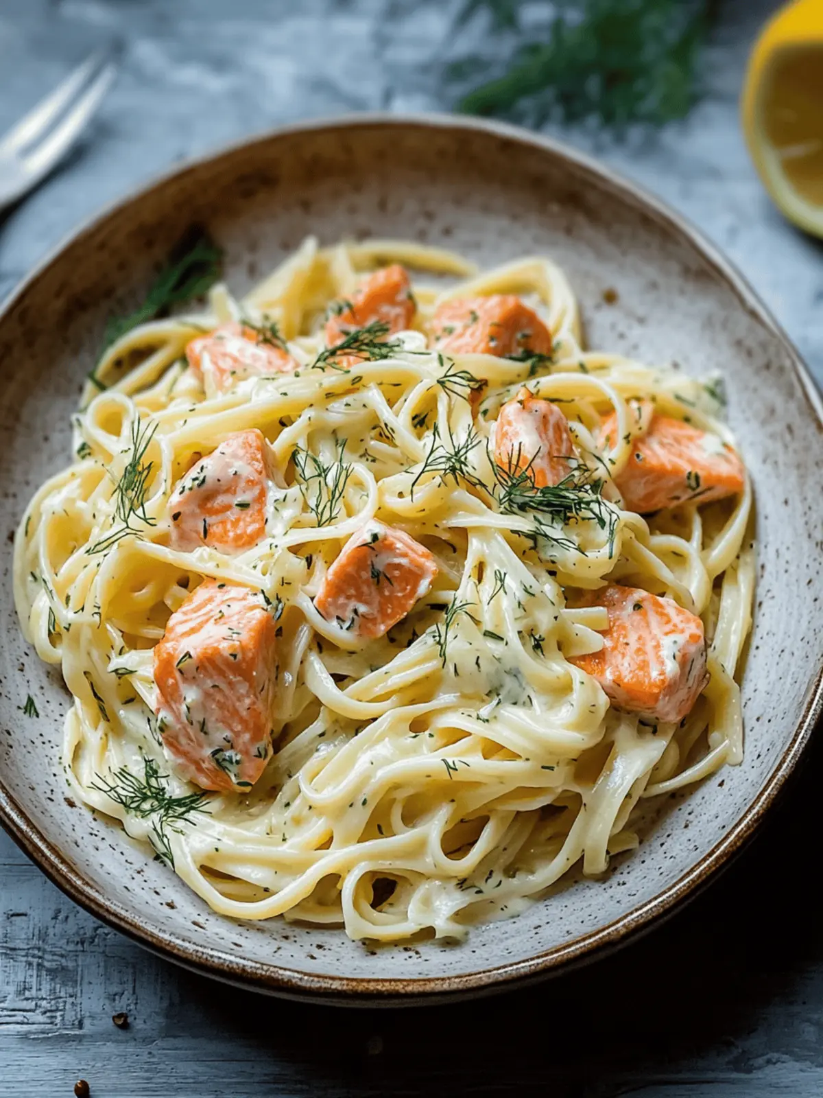Lemon Dill Salmon Pasta